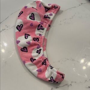 JUSTICE Pink Heart Patterned HAIR WRAP
